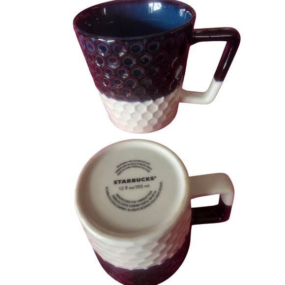 Starbucks 2017 collectors siren  scales Textured Coffee Mug Set of 2 12oz - Picture 6 of 9